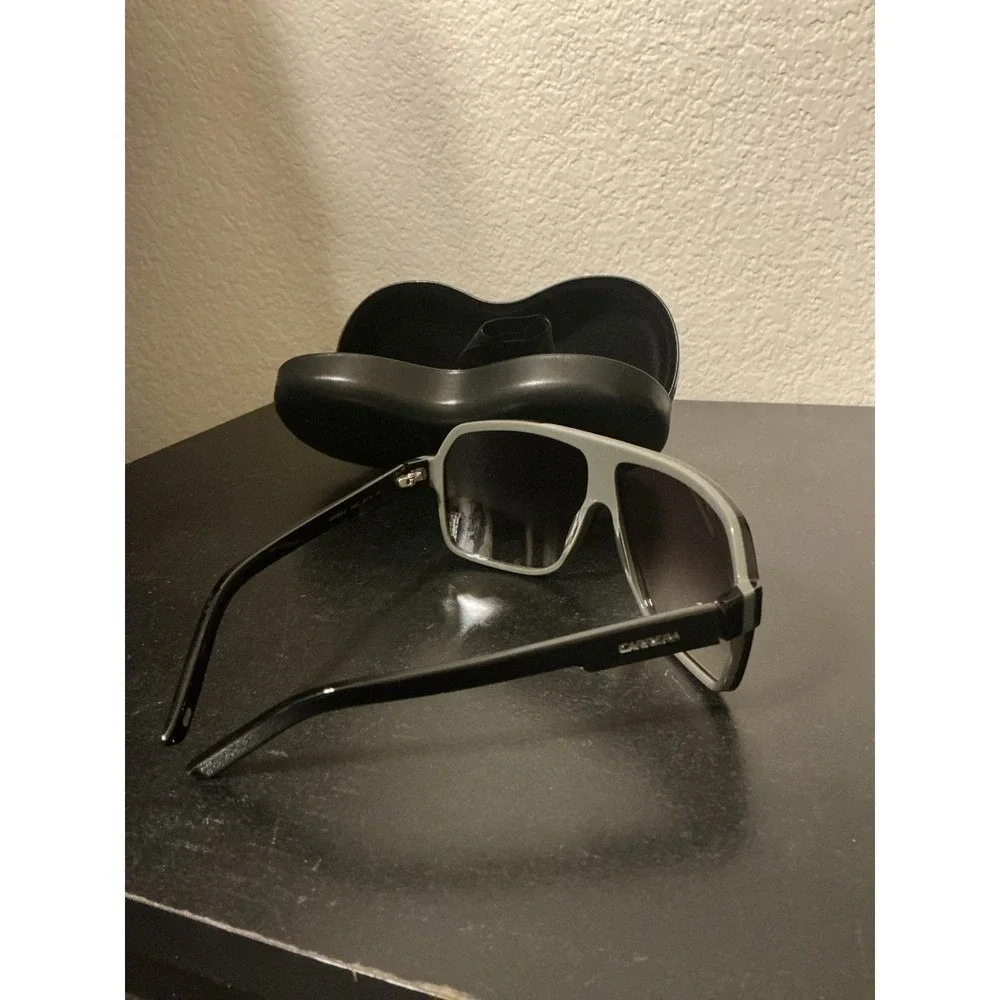 Carrera 27 Black Gray Oversized Navigator Sunglasses 62-10-130 Unisex Retro